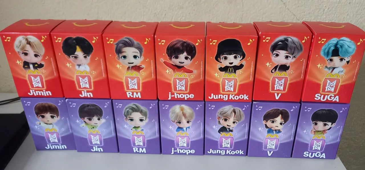 Coleção completa bonecos Tinytan bts Mc donalds 2025 - Foto 3