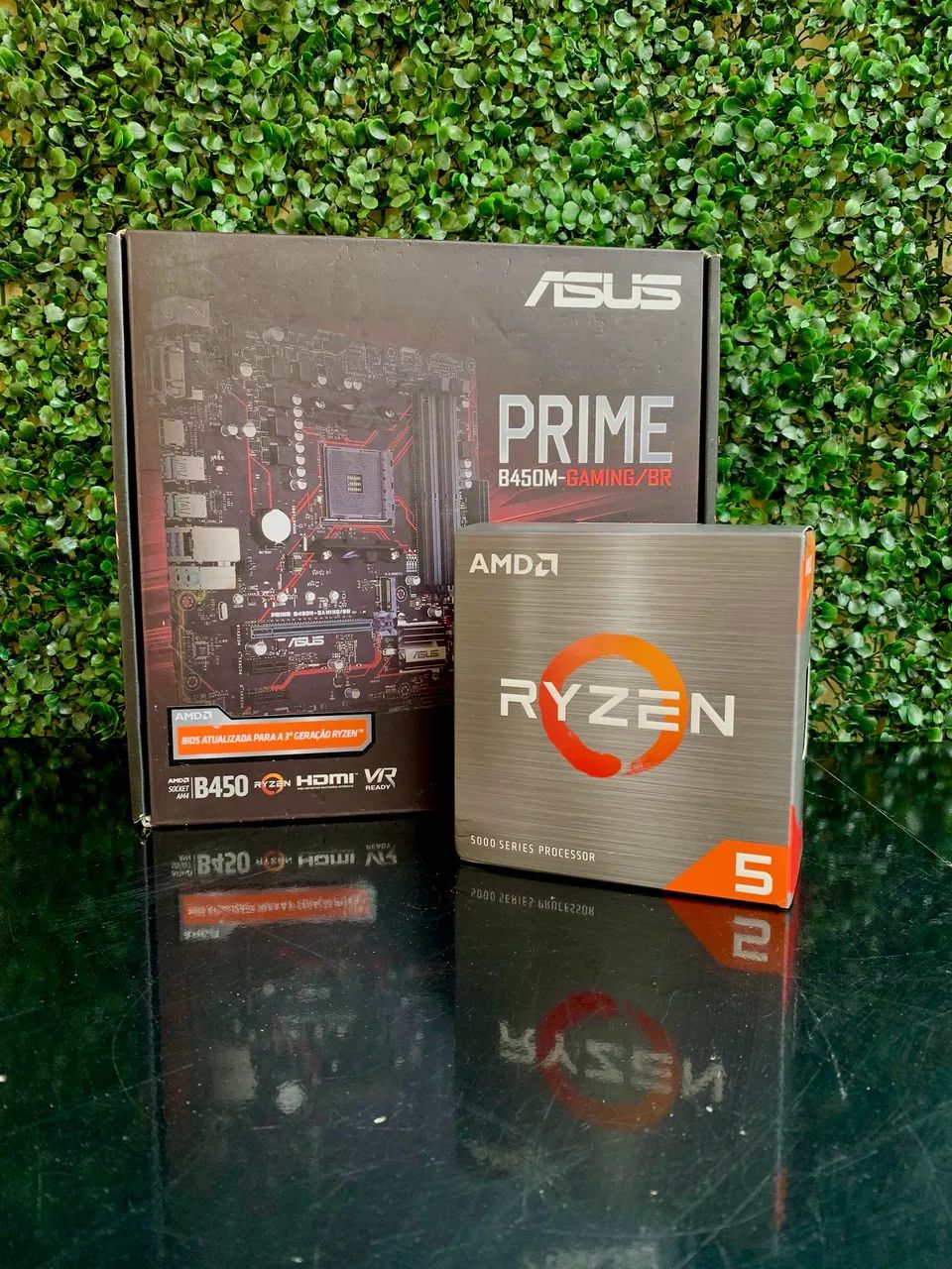 Kit Ryzen 5 5500 + Placa Mãe ASUS B450M Gaming