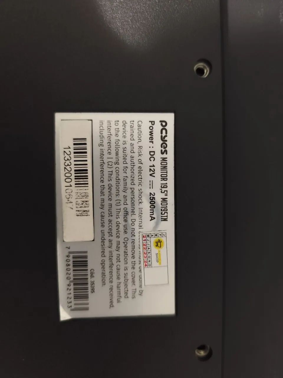 Monitor pcyes 19,5" com defeito  - Foto 3