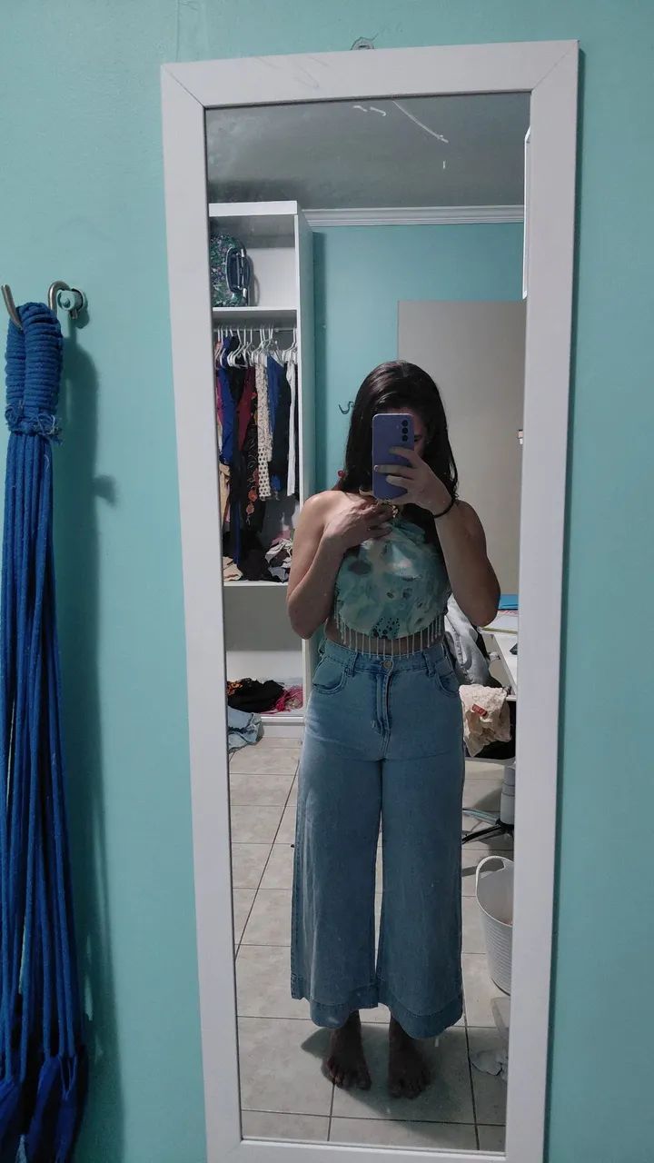 Calça jeans pantacourt  - Foto 3