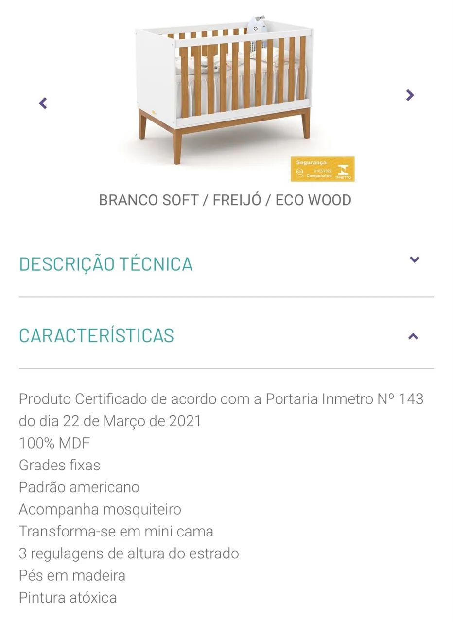 Berço que vira mini cama  - Foto 3