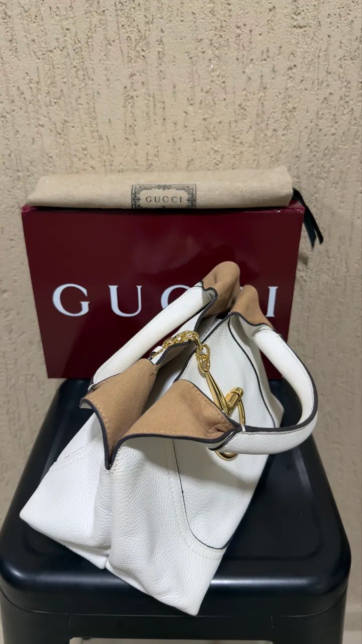 Bolsa Gucci Softbit branca  - Foto 3