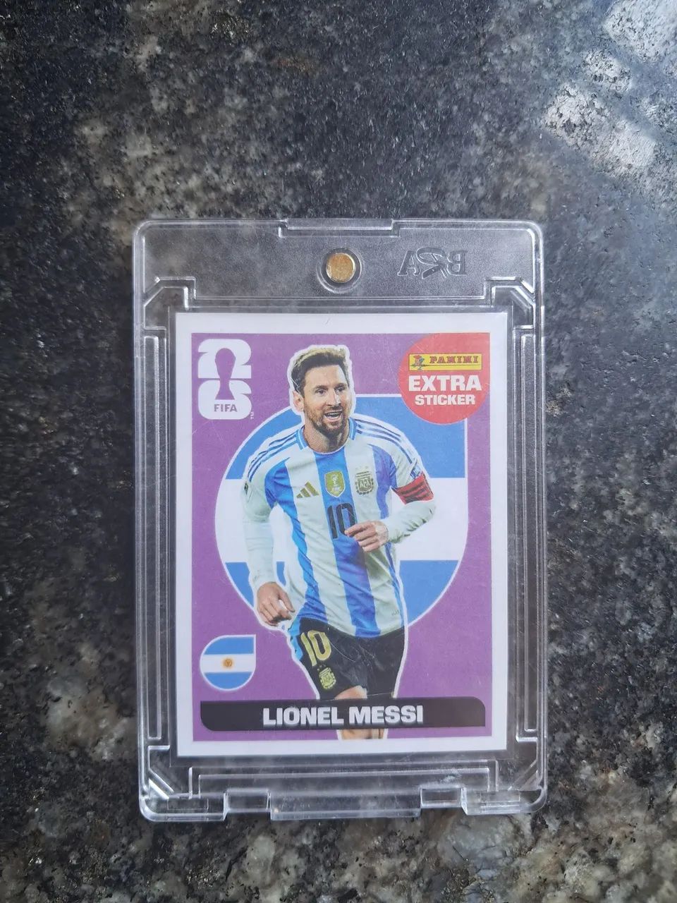 Figurinha Messi roxa