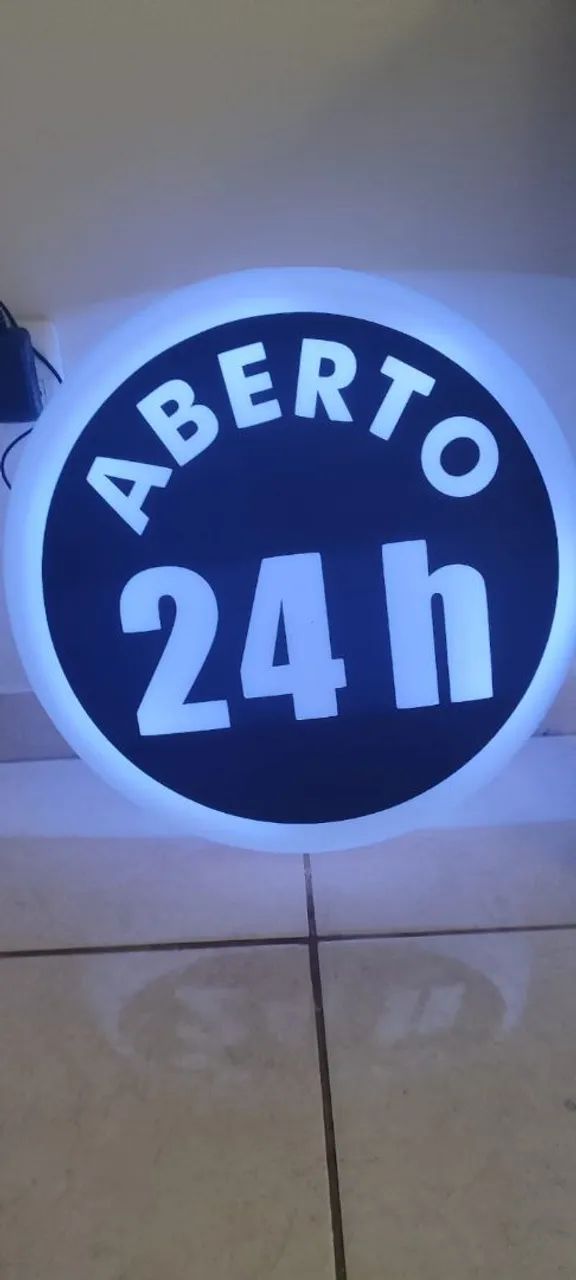 Letreiro 24 horas