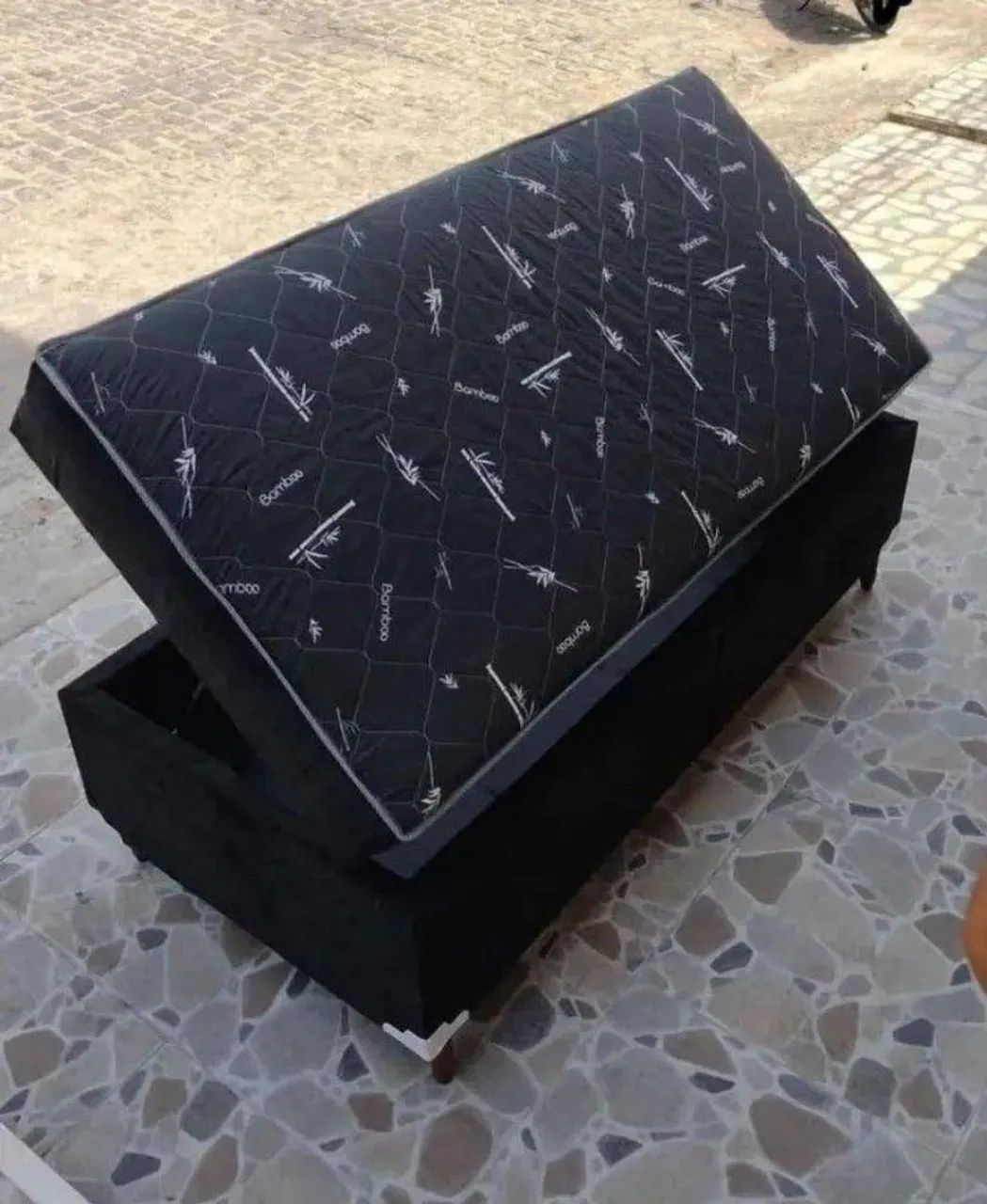 Cama Box Conjugada Casal Com Baú 