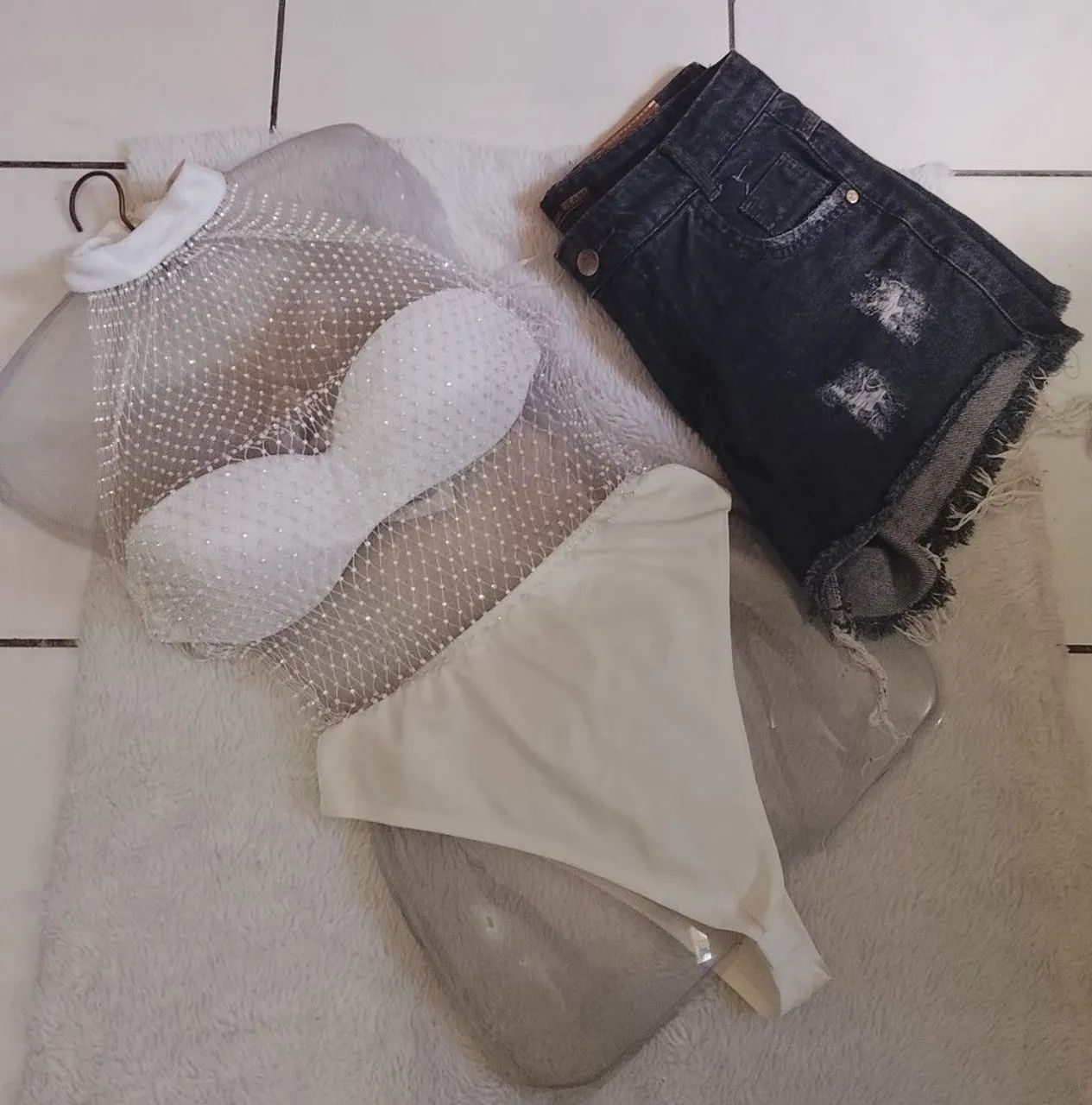 BODY PEDRAS SHORT JEANS  - Foto 2
