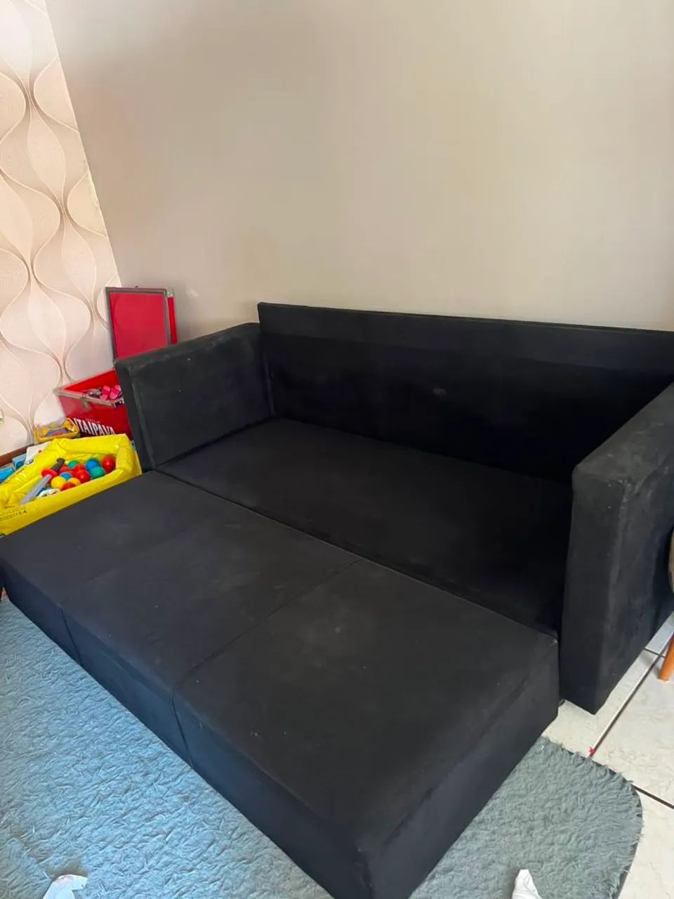 Sofá 3 lugares vira cama  - Foto 2