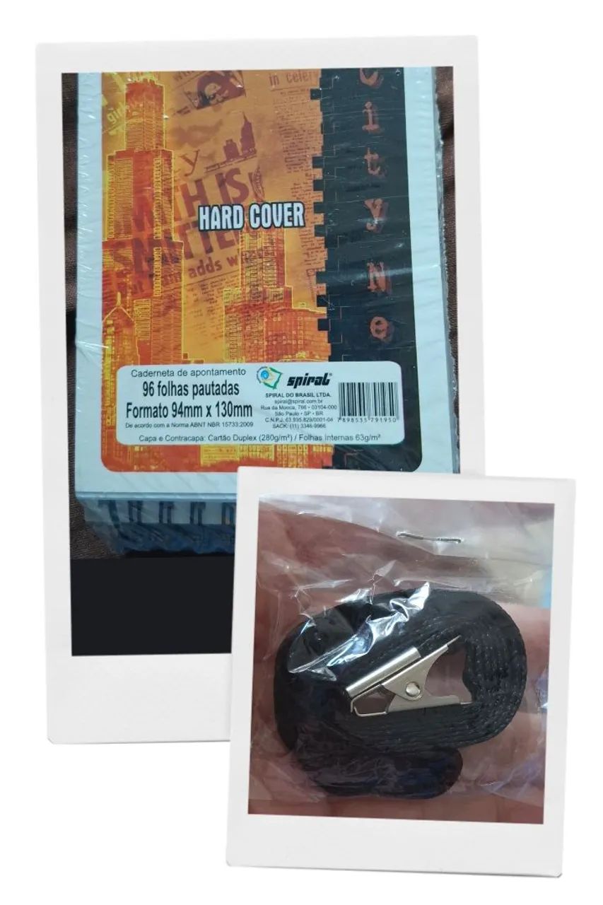 4 Cadernetas e 8 Cordões para Crachá 