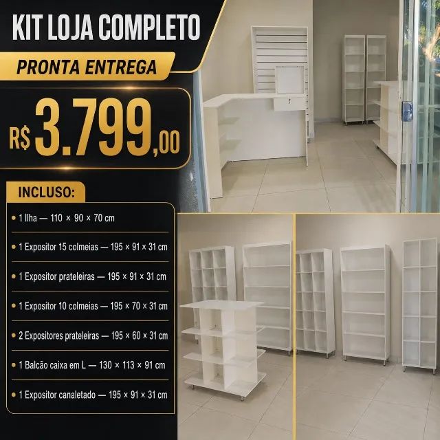 KIT LOJA COMPLETO MDF NOVO 