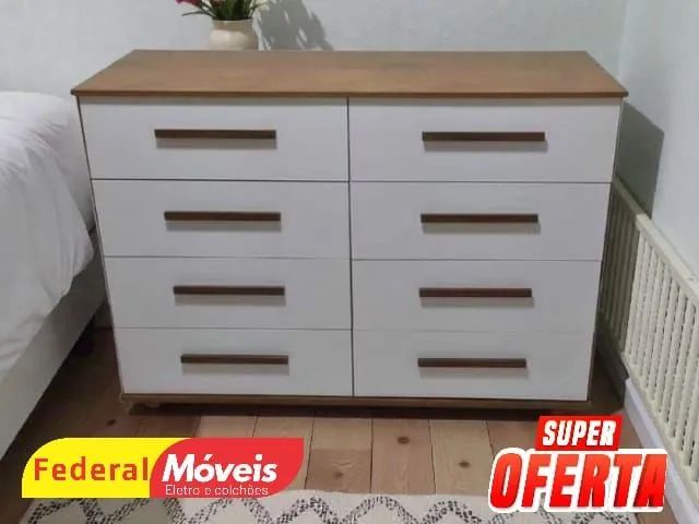 Cômoda com 8 Gavetas 1,35m - Solicite Catálogo 