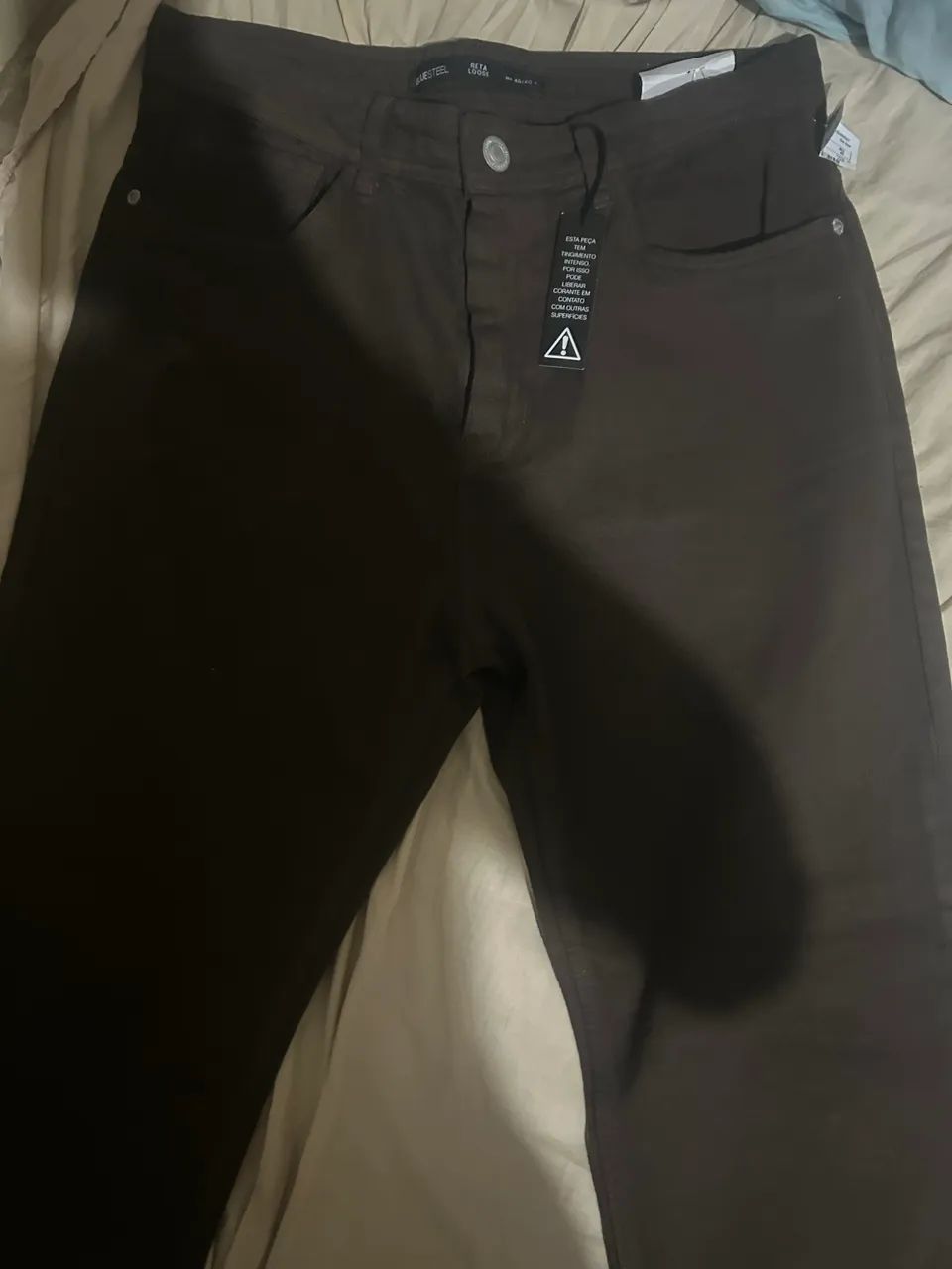 calça jeans marrom, Nova. Nunca usada.