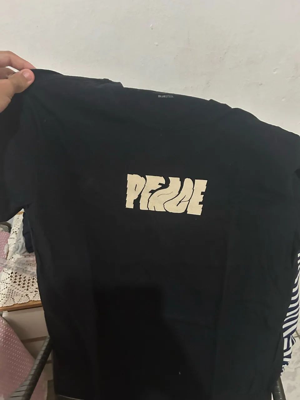 Camisa Oversized Peace preta - Foto 2