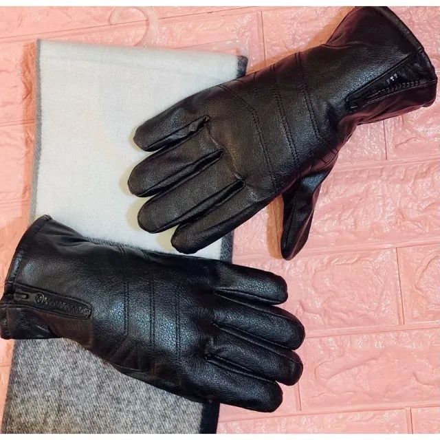Par de Luvas Couro Resistente - Ideal para Viagens e Estrada - Foto 3