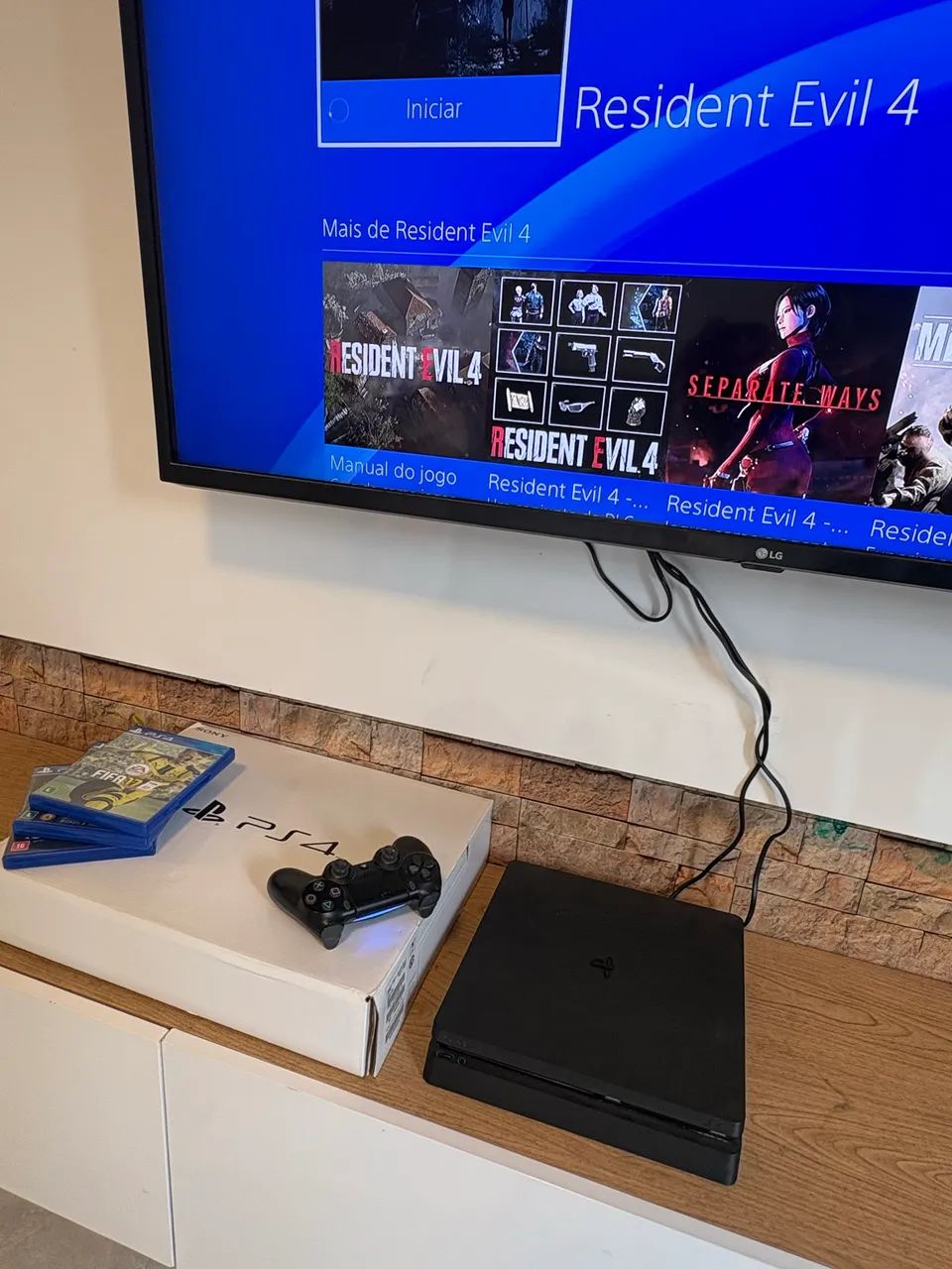 Ps 4 - com 3 jogos  - Foto 4