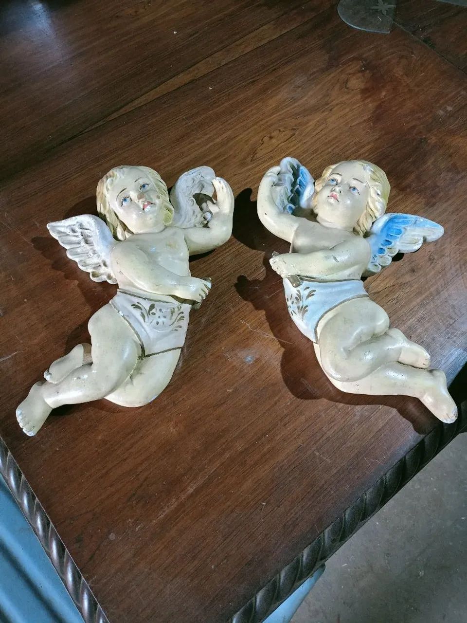 Par de Anjos antigos - Foto 3