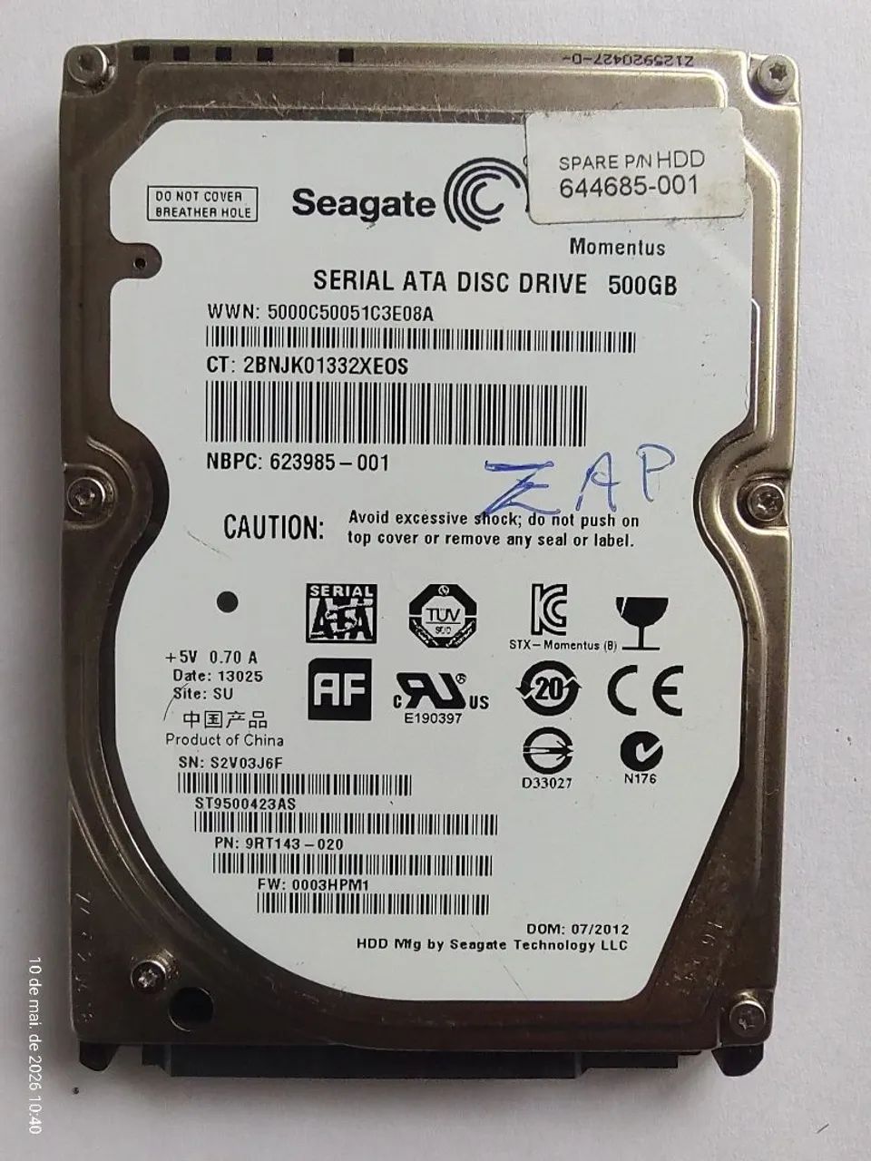 O HD notebook e PlayStation 500gb