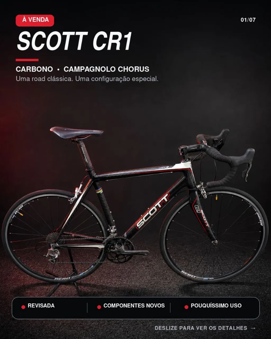 Bicicleta Speed Carbono Scott CR1