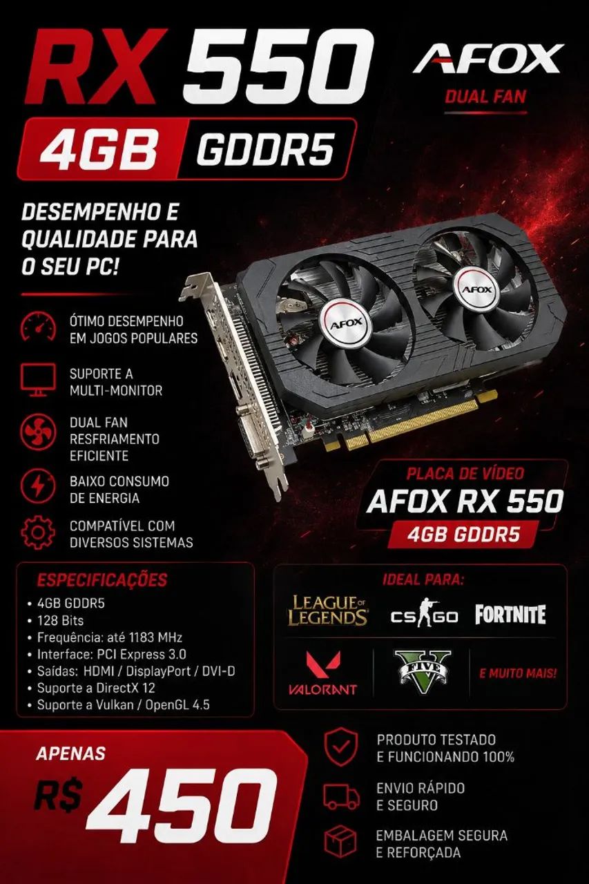 RX 550 4GB AFOX 