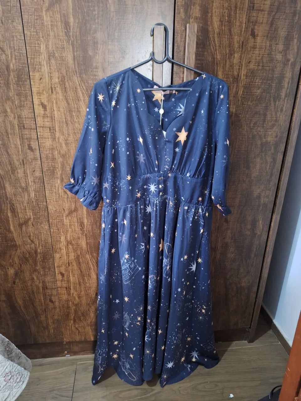 Vestido toda frida escuro