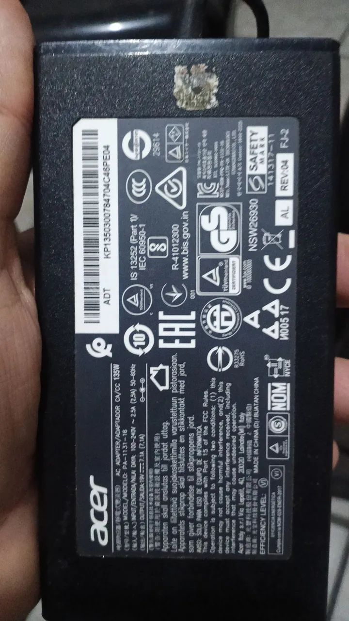 fonte original acer nitro 19V/7,1A - Foto 2