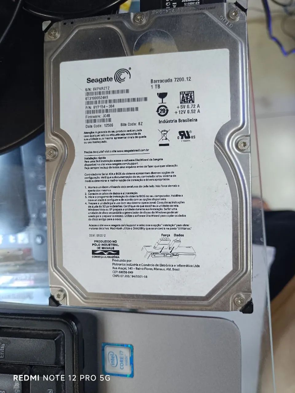Hd Seagate 1tb Sata Para Desktop Ou Dvr