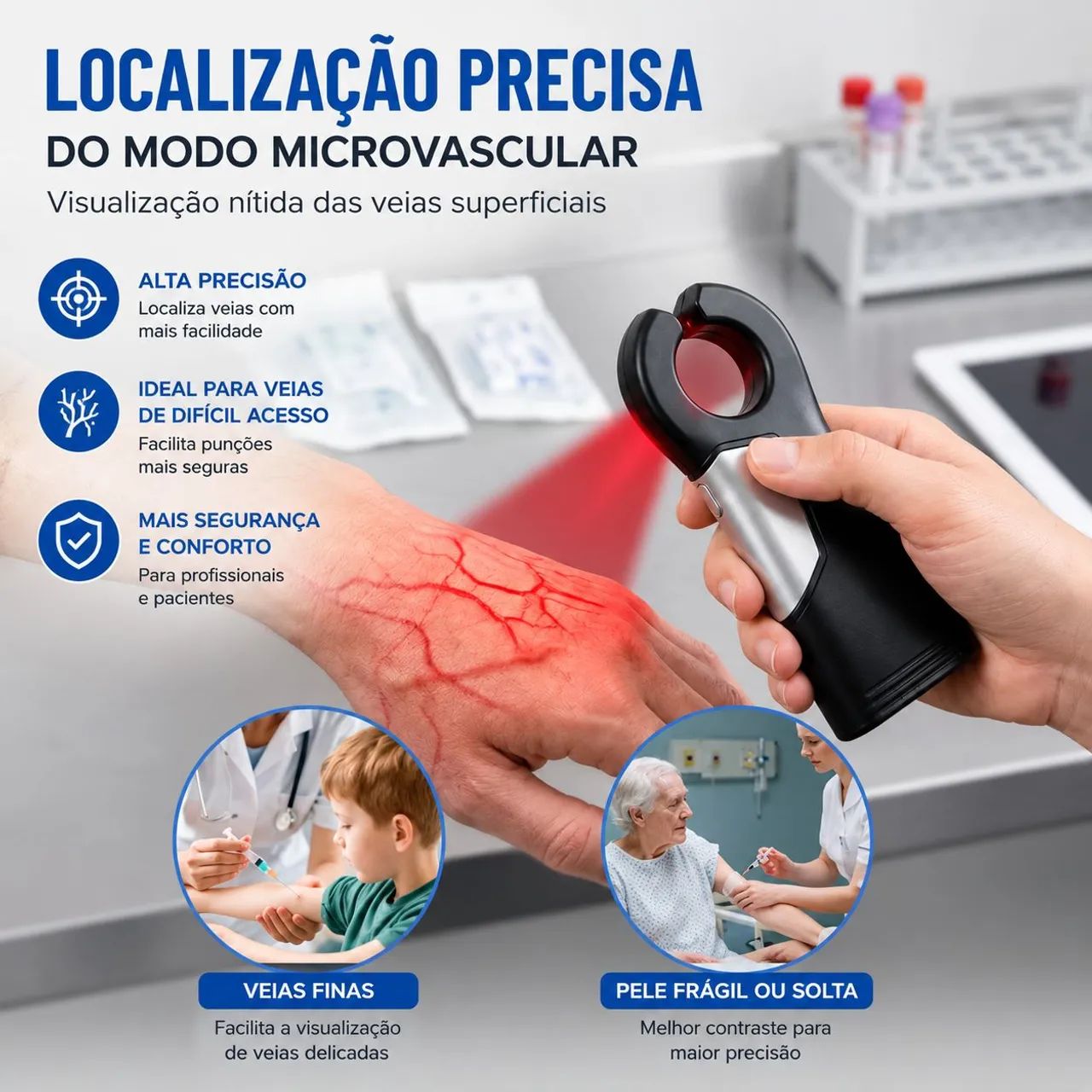 Venoscopio Acha veias Identificador de veia Infravermelho Led  - Foto 4