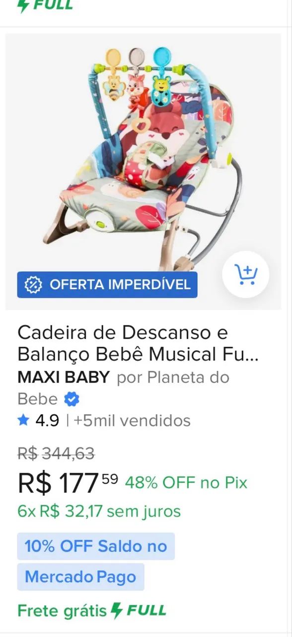 Cadeirinha de descanso bebê - Foto 3