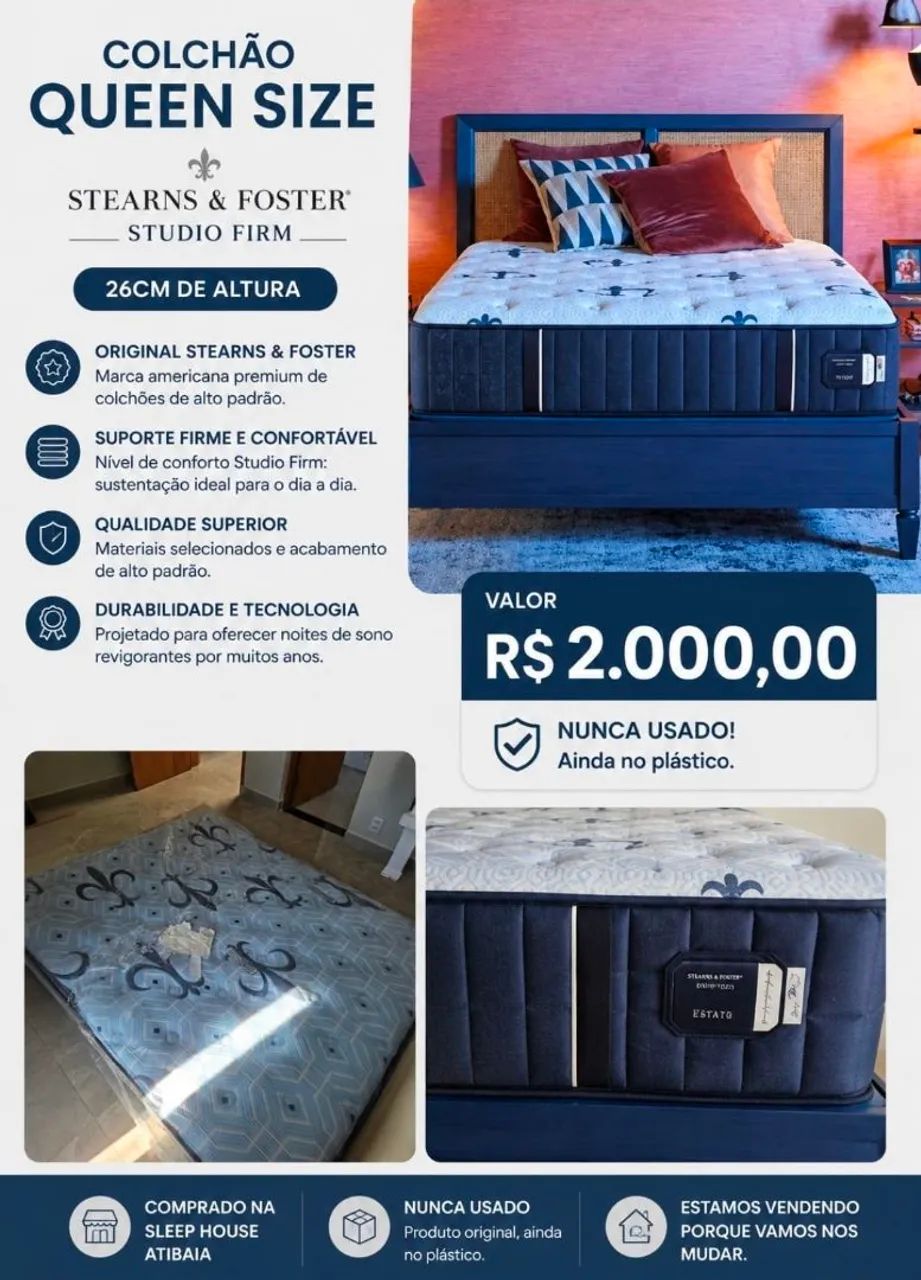 Colchão top  Importado NOVO 