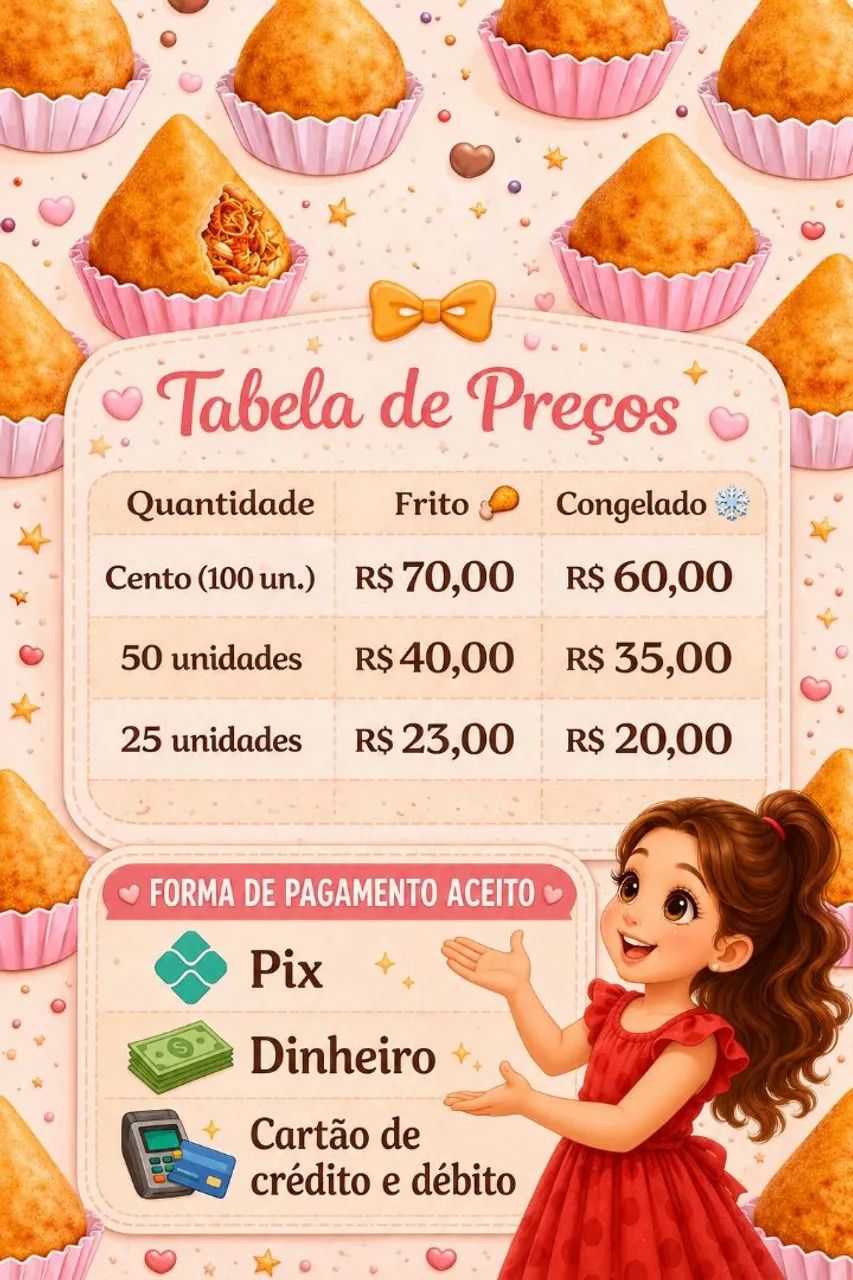 Salgados congelados e fritos