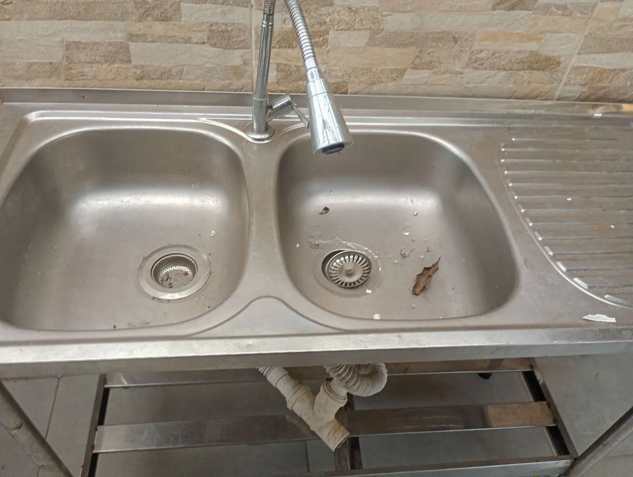 Pia,mesa e coifa de aço inox - Foto 3