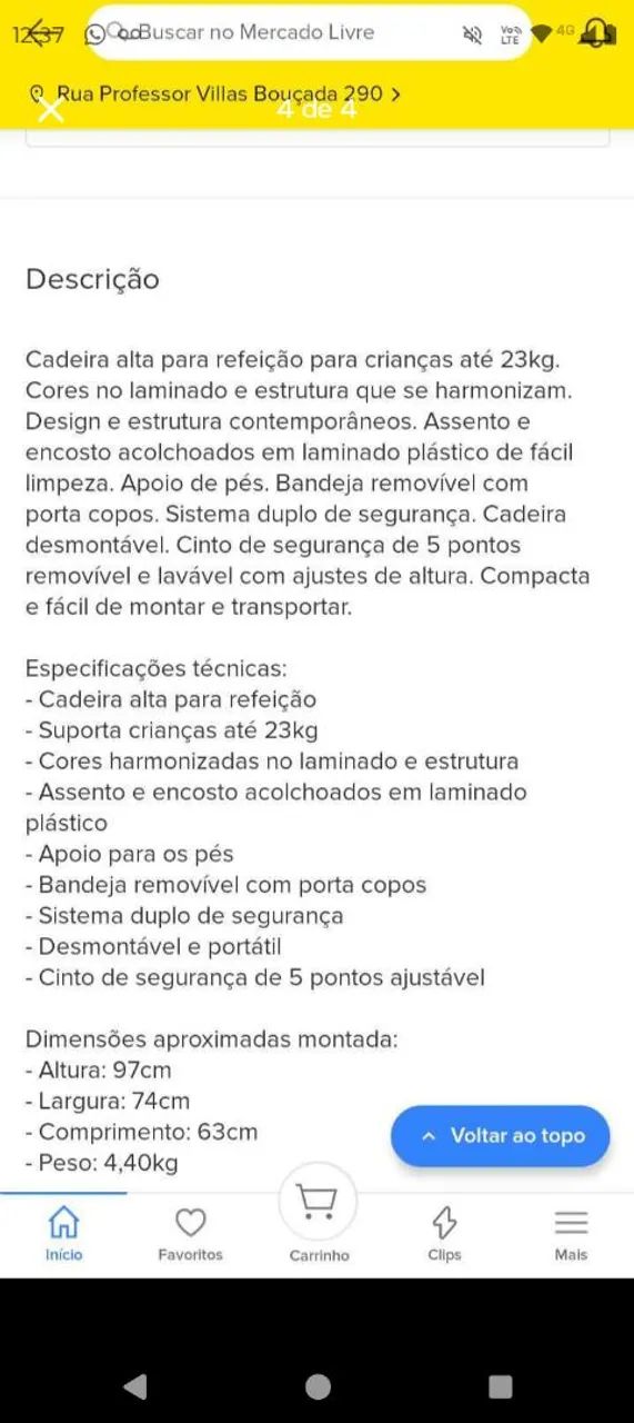 Cadeirinha alimentação Burigotto - Foto 4