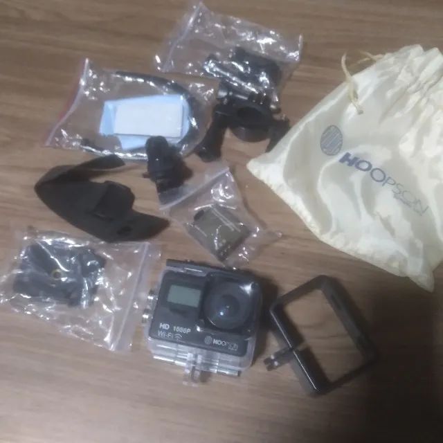 Câmera HOOPSON 1080p Wi-Fi + Tripé + Acessórios - Completa, Pronta pra Usar - Foto 3