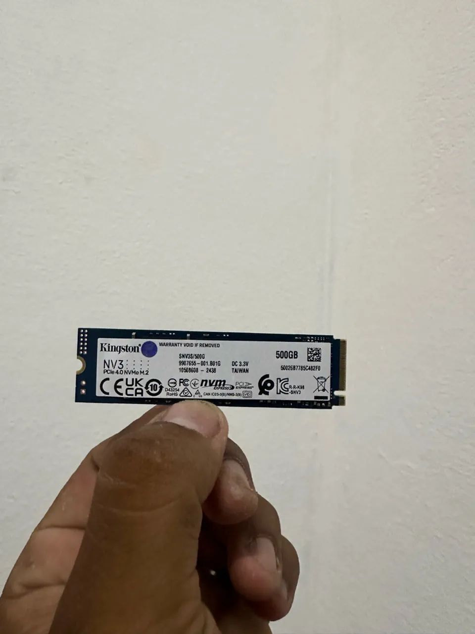Nvme 500gb kingston, funcionando perfeitamente 