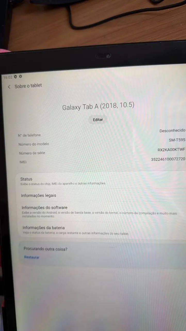 Galáxia Tab A 9 (2018 10.5)