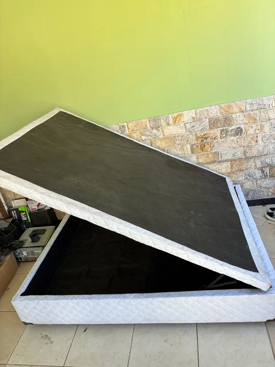 Cama box base baú casal
