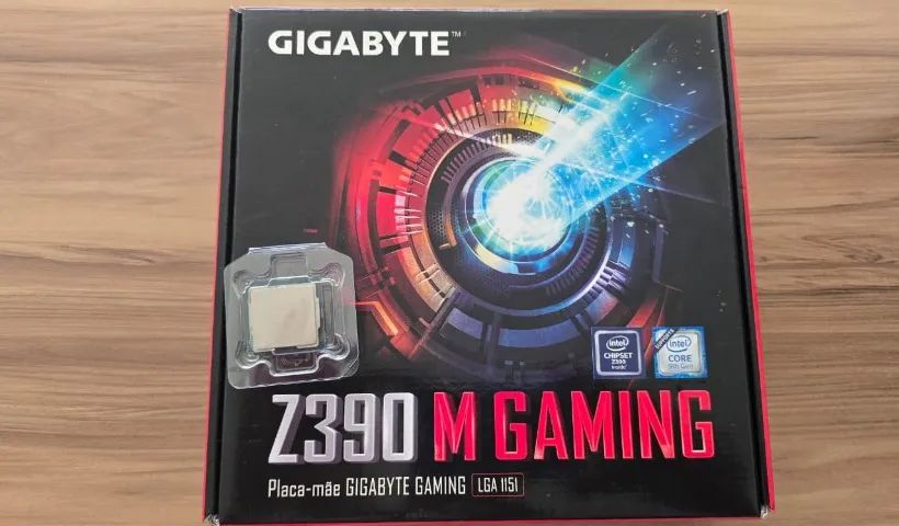 Processador i7 9700k, placa mae gigabyte z390, memória ram 8gb