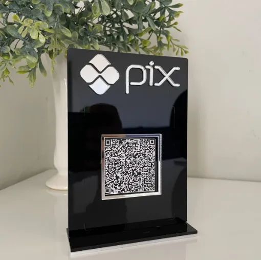Placa Display MINI QR CODE em Acrílico - Foto 2