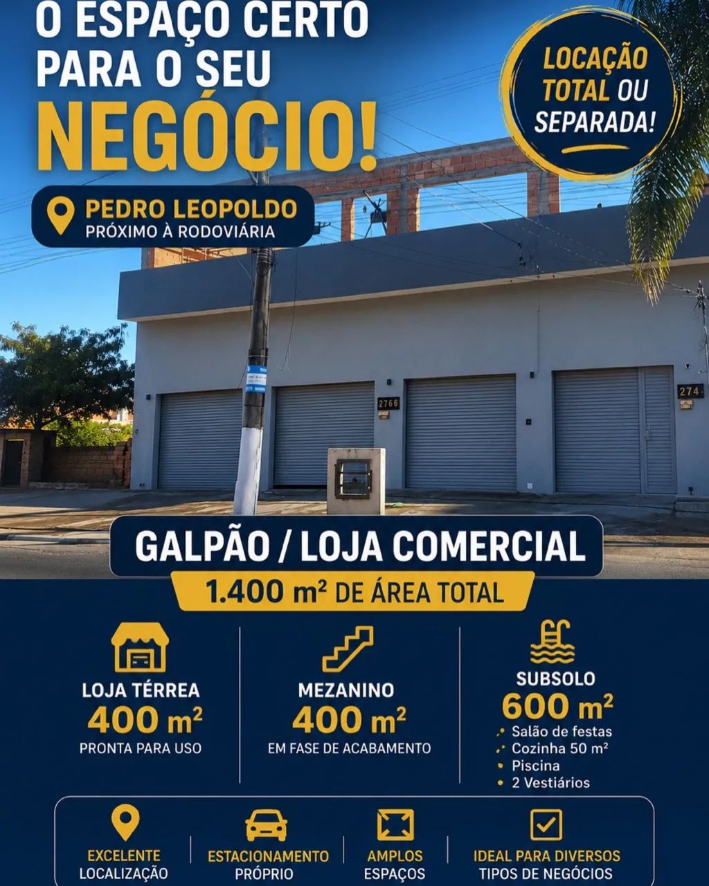 Aluga-se Super Loja Comercial 