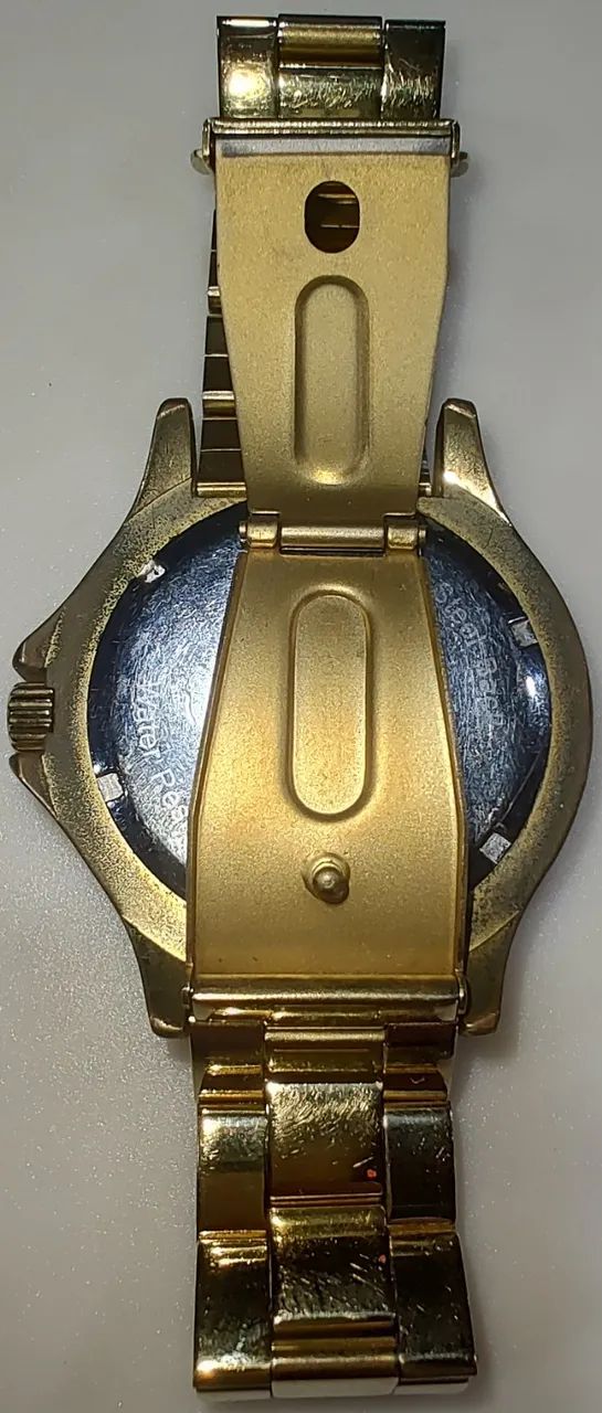 Relógio Seculus Unisex Dourado Grande Strass - Modelo: 77196 - Foto 4