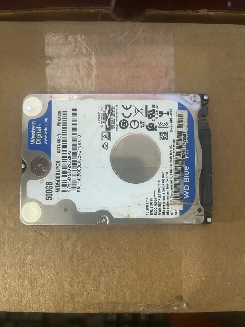 Hd 500g para notebook Western Digital