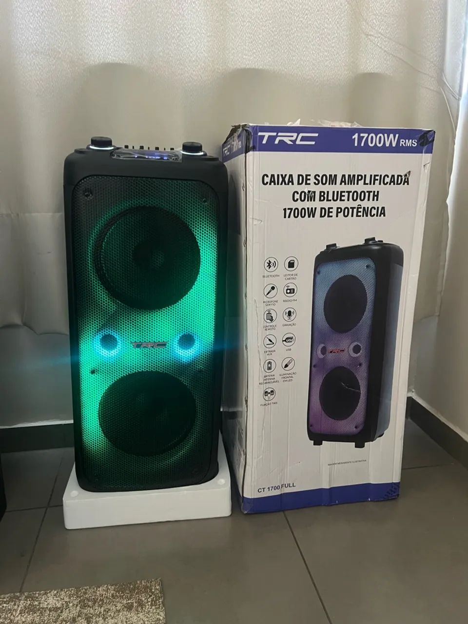 CAIXA DE SOM TRC NOVA NA CAIXA