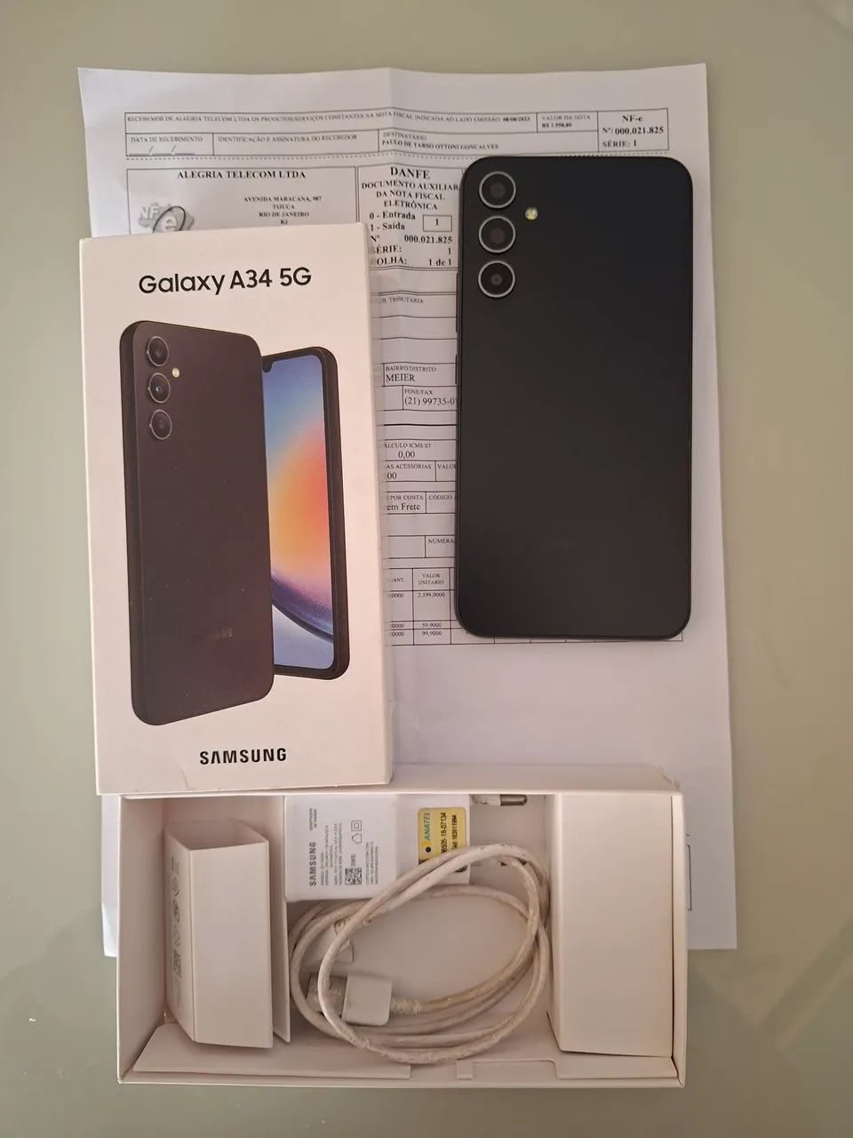 Celular Galaxy A34 128GB 6GB RAM com nota fiscal.