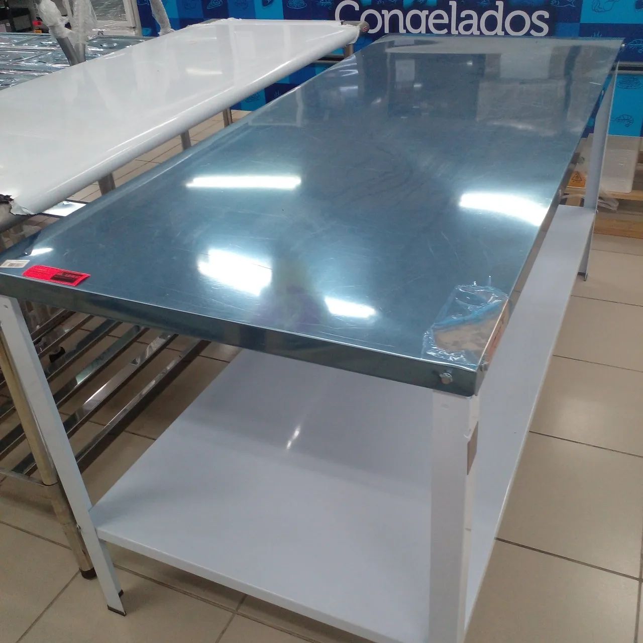 MESA DE PREPARO DE 1,90X80 CM, COM PANELEIRO, NOVA, PROMOÇÃO!!!!