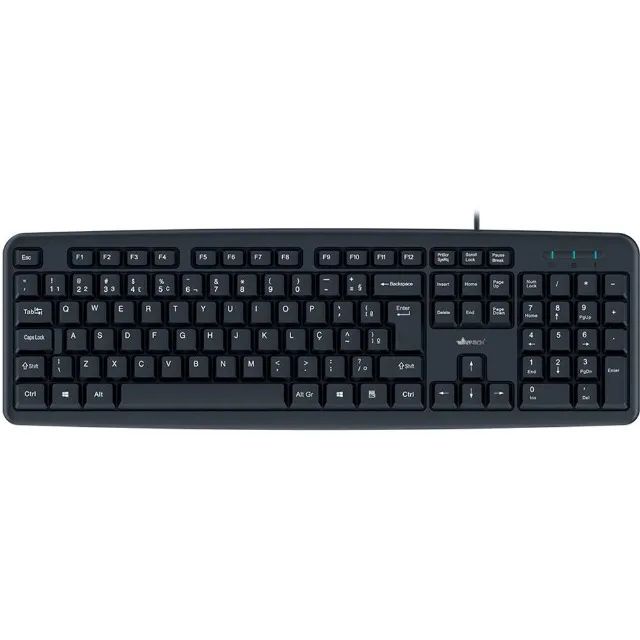 Teclado com fio USB, ABNT2, Preto, KF100, App-Tech CX 1 UN