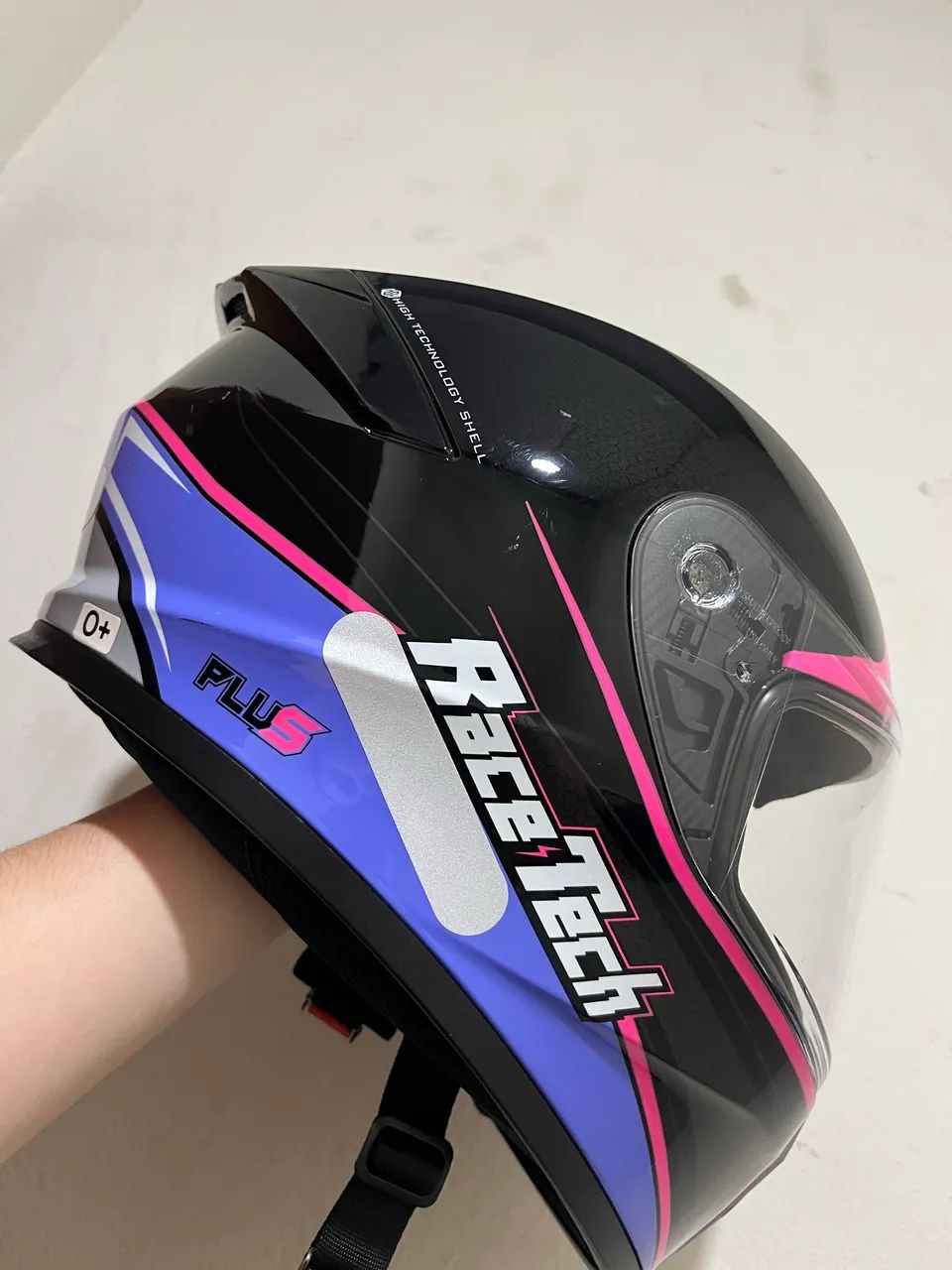 Capacete Race Tech Rosa e Roxo - Foto 2