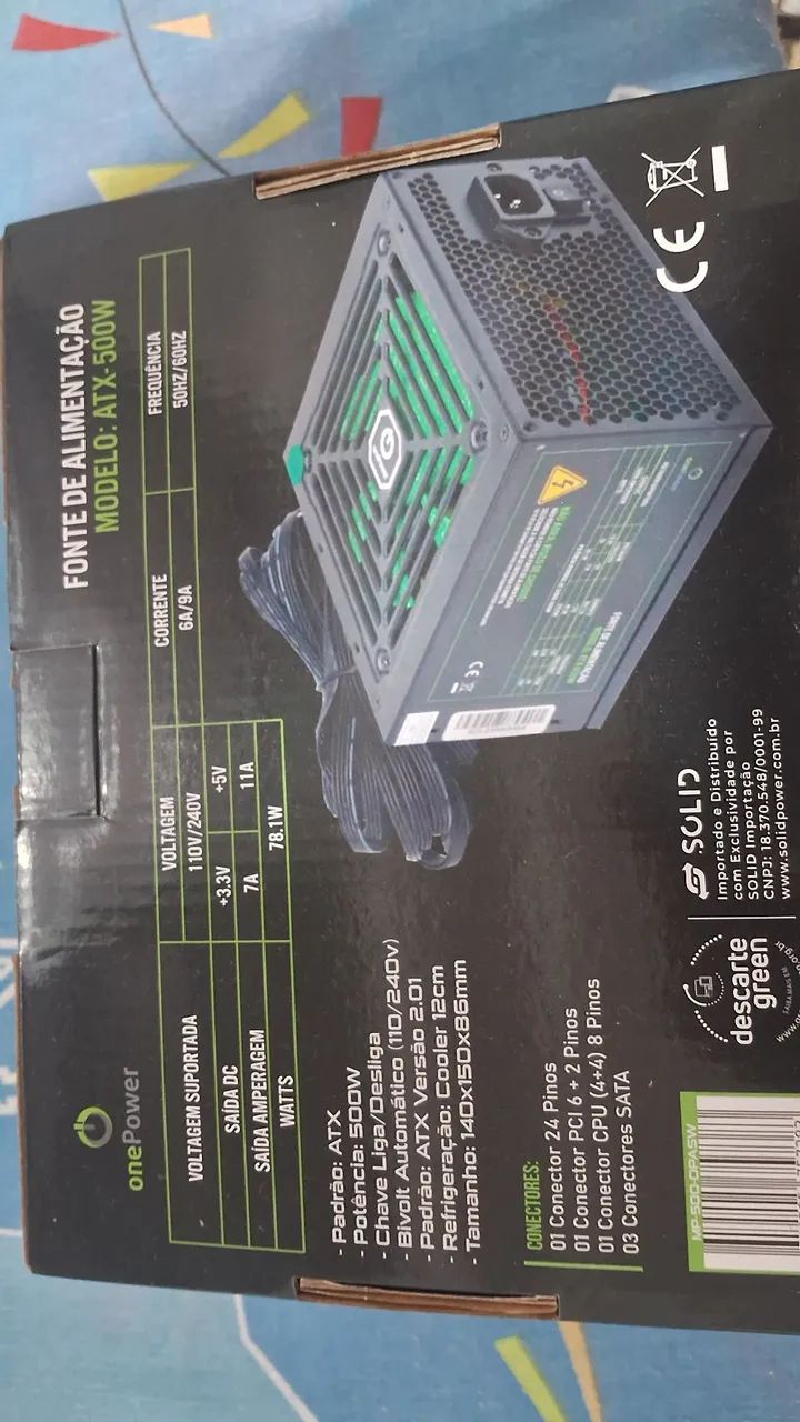 Fonte real para computador 500 wts - Foto 3