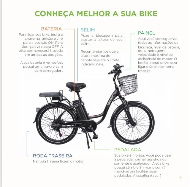 Bicicleta elétrica LEV Nova 11km rodada - Foto 2
