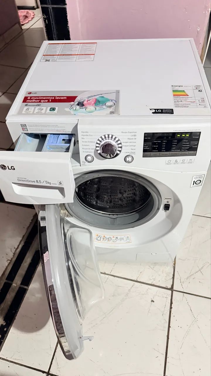 Lava e seca LG 8,5kg semi nova com Wi-Fi  - Foto 5