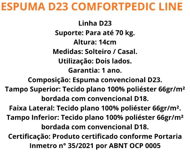 Colchão Espuma D23 Casal - Foto 2