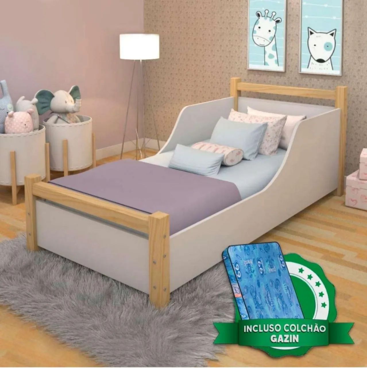 Cama infantil com colchão  - Foto 3